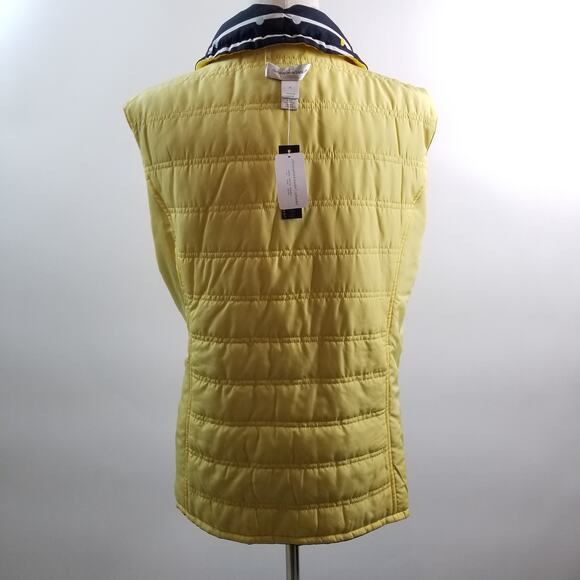 Christopher & Banks Blue Yellow Reversible Light Puffer Vest New! XL - Picture 2 of 9